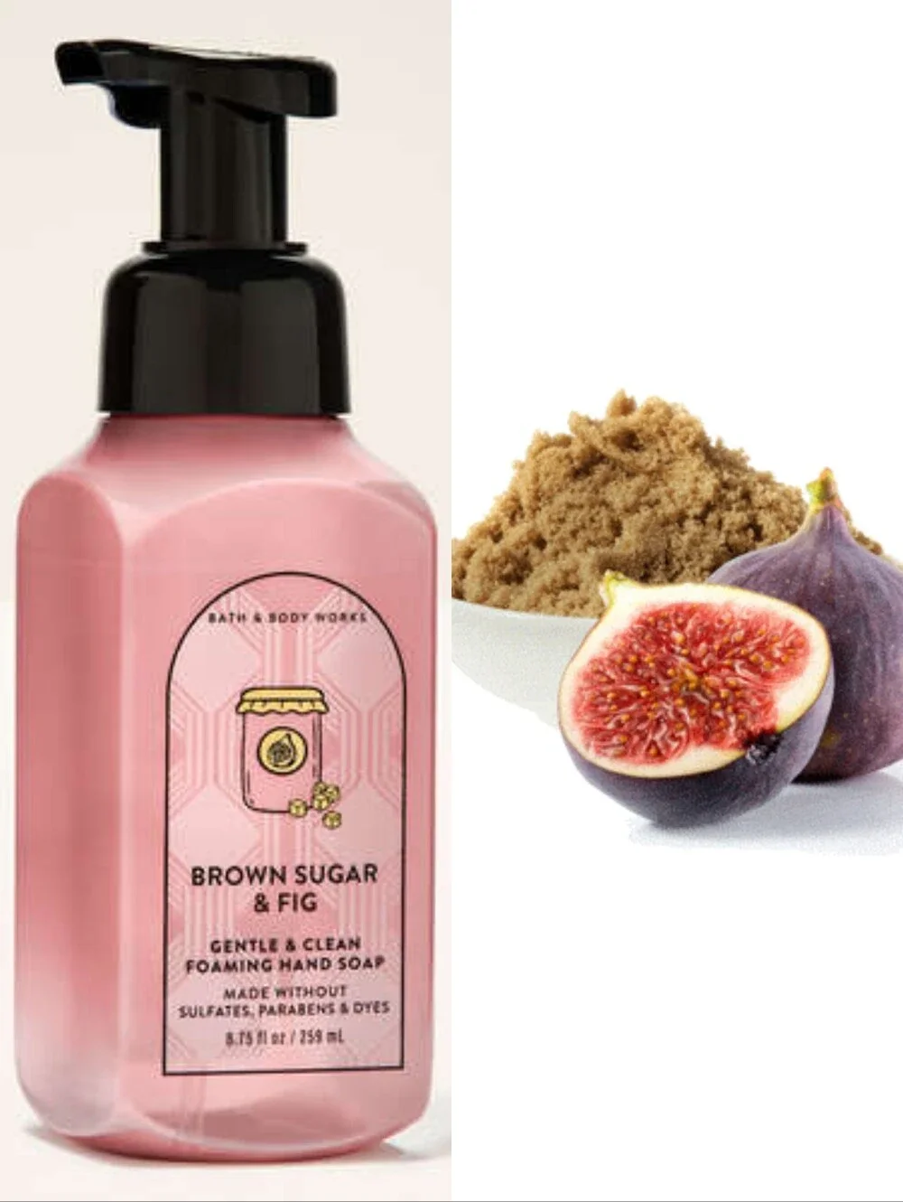 Bath & Body Works Pink Brown Sugar & Fig Gentle Foaming Hand Soap 8oz New RARE